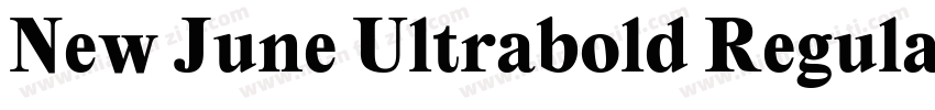 New June Ultrabold Regular字体转换